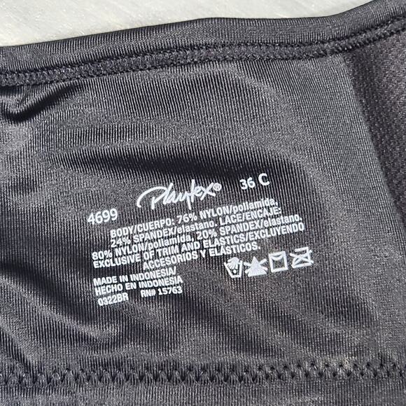 Playtex 4699 18 Hour Bounce Control Convertible Wireless Bra‎ Black 36C - Picture 3 of 13